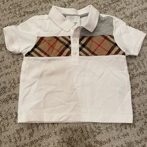 Burberry collard t shirt 12 mo